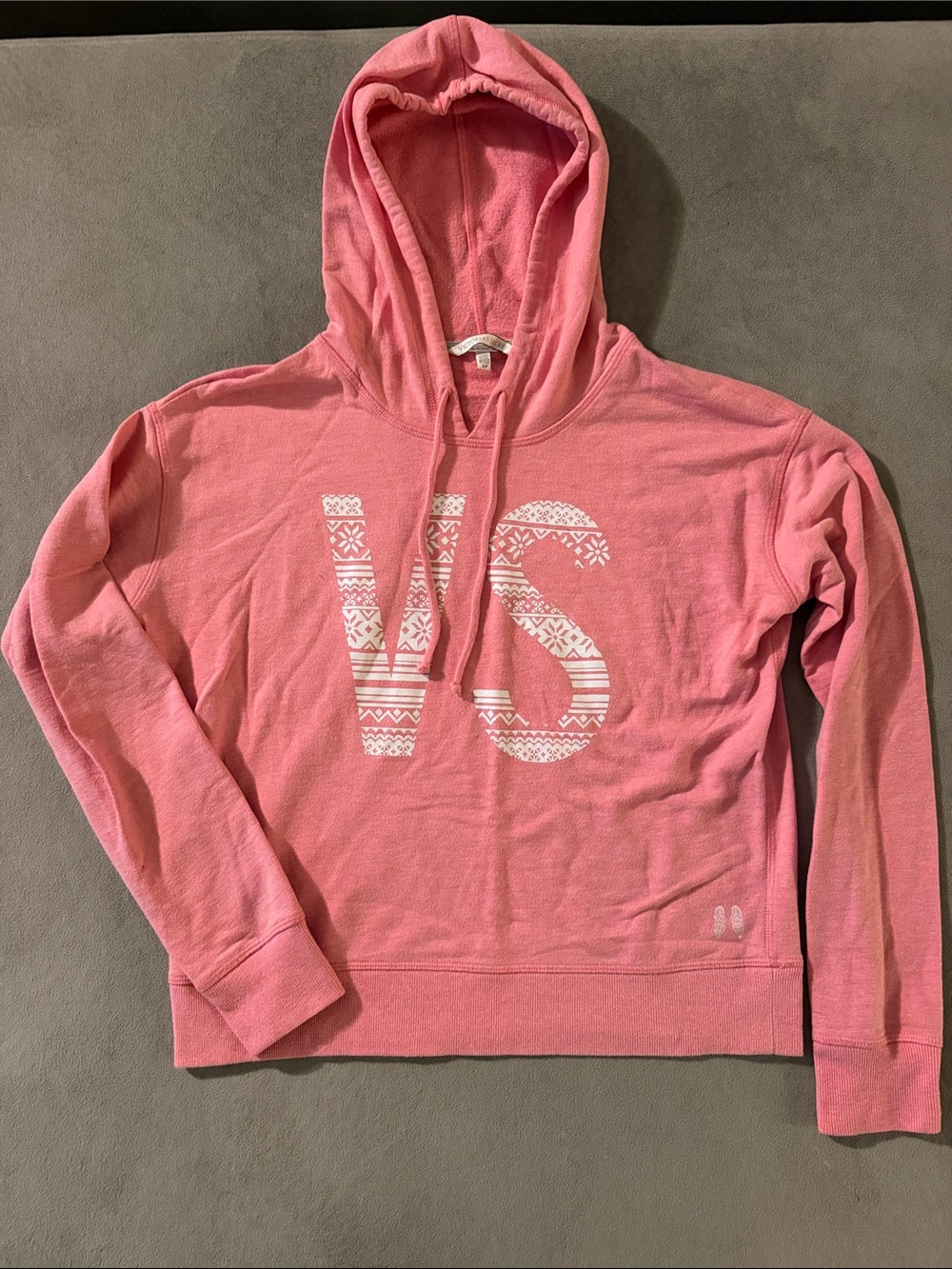 Victoria's Secret Pink Hooded Sweatshirt with White VS Graphic